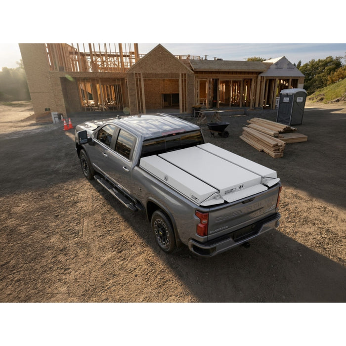 Highway Products Pickup Pack, w/ White Diamond Plate Lid, w/ White Smooth Aluminum Base Model 39209WFNN