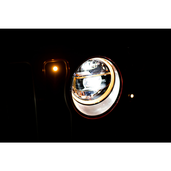 DV8 Offroad 2018-2025 Jeep Jeep Gladiator JT Wrangler JL JLU LED Headlights - Chrome Model HLCJL-01