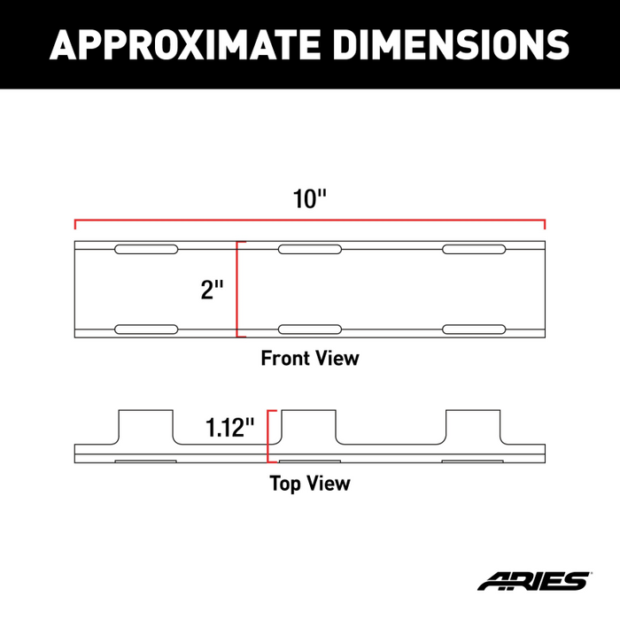 ARIES LED Light Cover for 10" Single-Row Light Bars Model 1501261