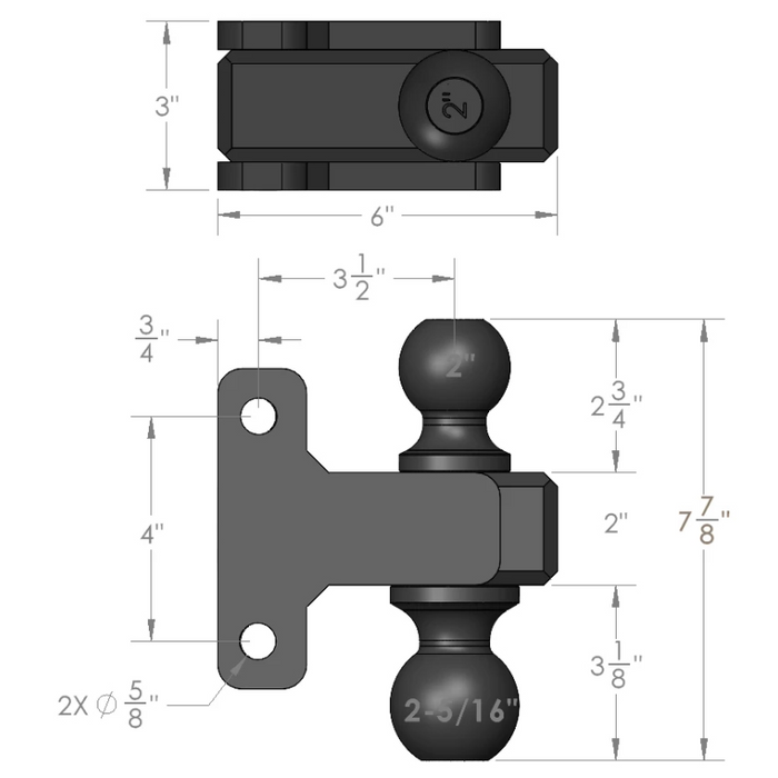 BulletProof Hitches Heavy/Extreme Duty 2" & 2-5/16" Dual Ball Model REPLACEMENTBALL