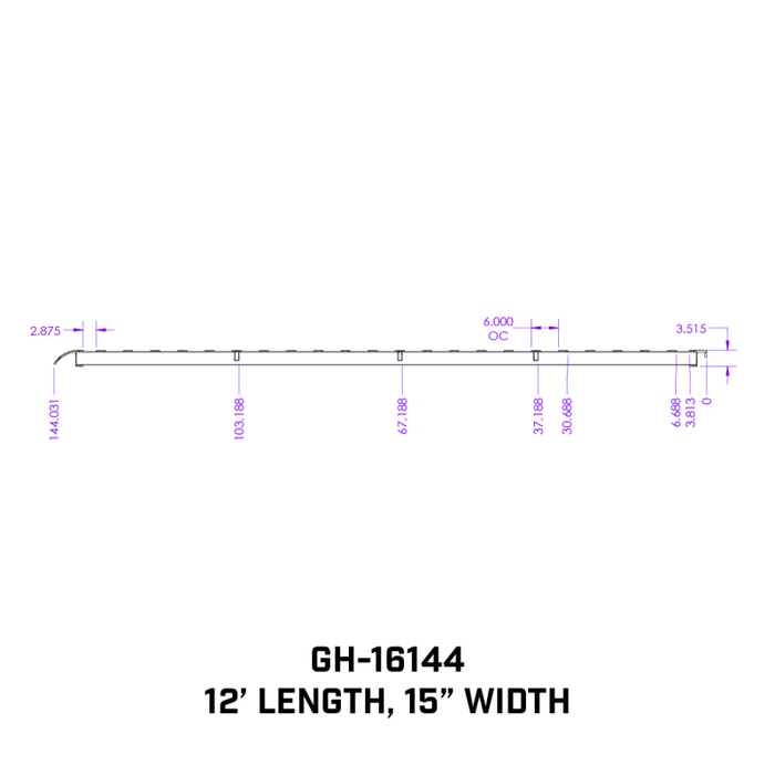 Gen-Y 1 pair Heavy Duty 12 foot Aluminum Loading Ramps 15" x 144" 4K Capacity Per Ramp Model GH-16144
