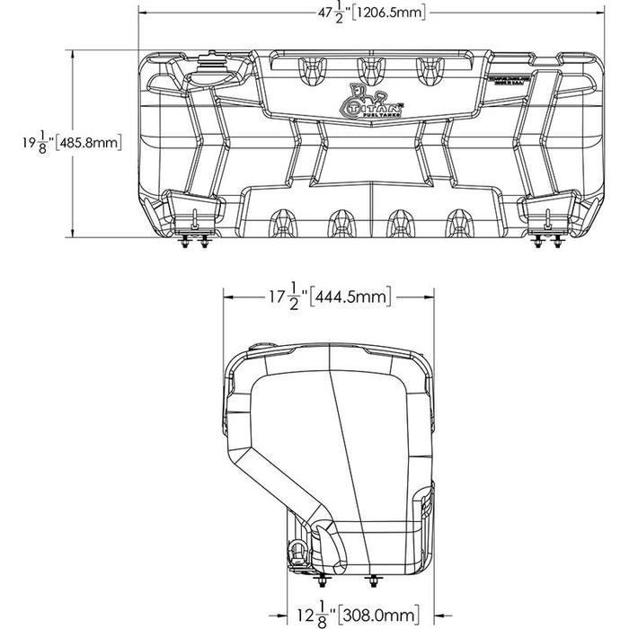 Titan Fuel Tanks 40 Gallon Extra Heavy Duty Cross-Linked Polyethylene Fuel Tank System Model 5410040