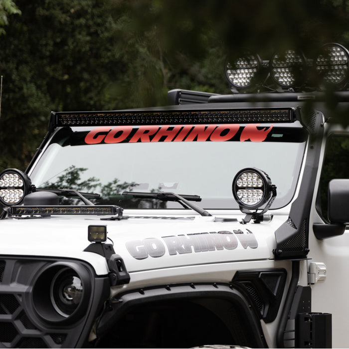Go Rhino Blackout Series DOUBLELINE 50" Double Row Light Bar w/Amber LEDs Model 754805012CDS