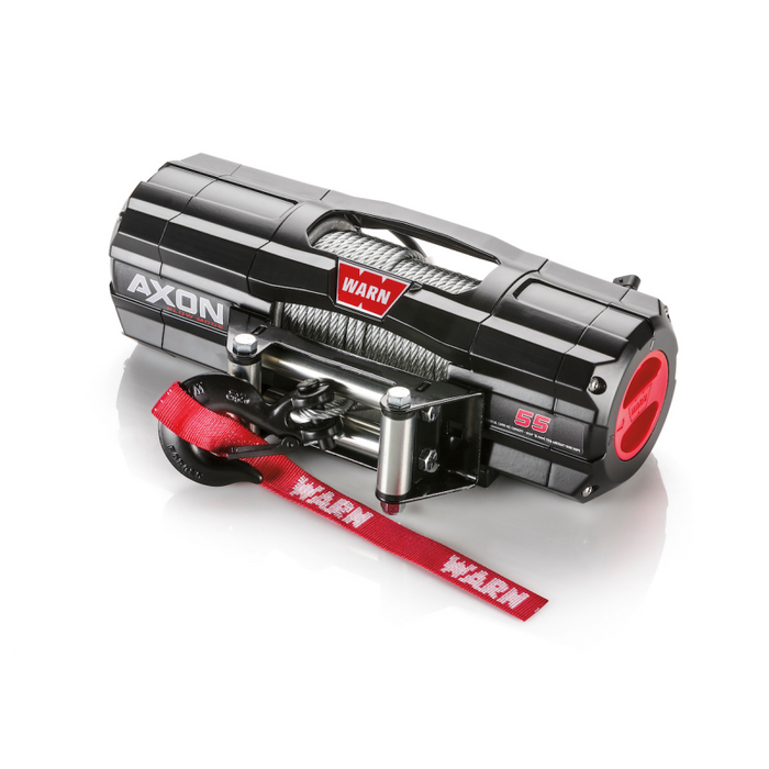 Warn AXON Plow Mode 55 Powersports 5500 Pull Capacity 50" Of 1/4 Steel Rope With Black Hook Model 110255