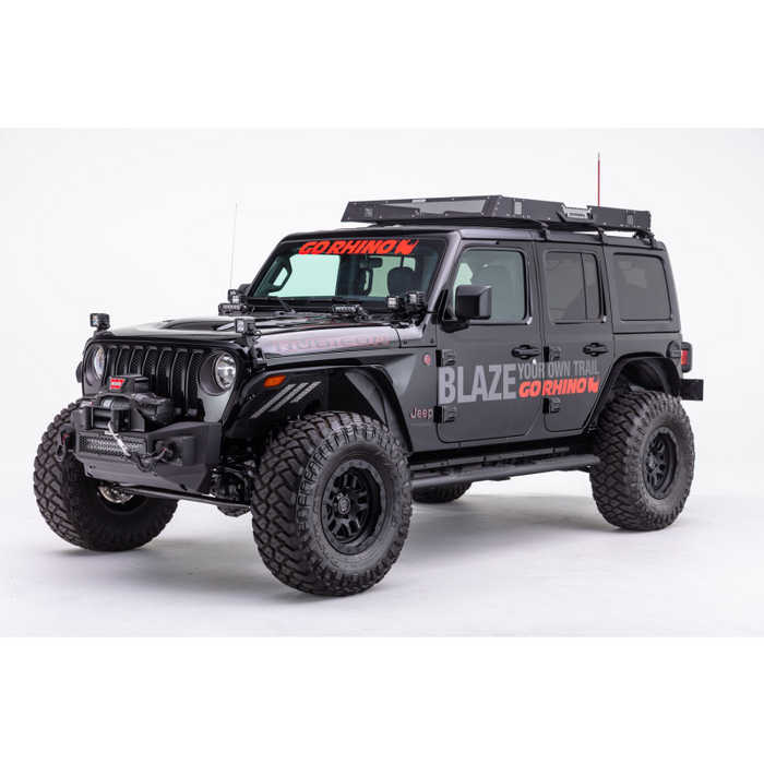 Go Rhino Rockline Winch-Ready Front Stubby Bumper For Jeep Model 331100T