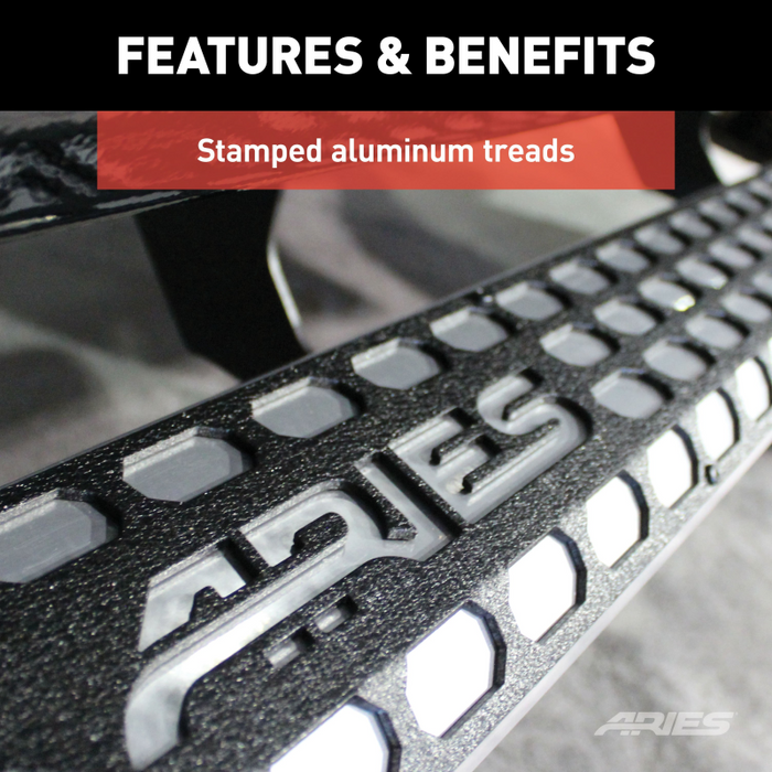 ARIES AdvantEDGE 5-1/2" x 53" Chrome Aluminum Running Boards Model 2555018