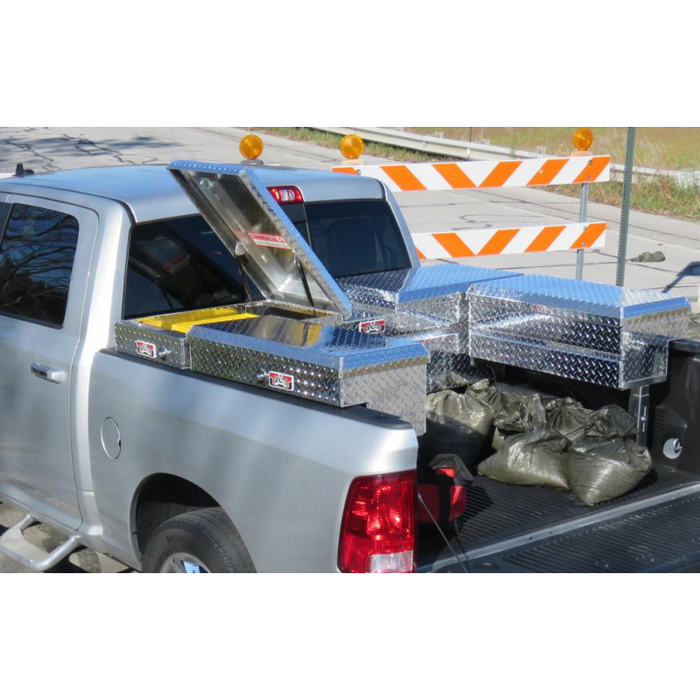 Brute Crossover Tool Box Gull Wing Lid Bright Aluminum Mid Size / Down Size Lb & Sb Wide & Shallow Model RB159GW