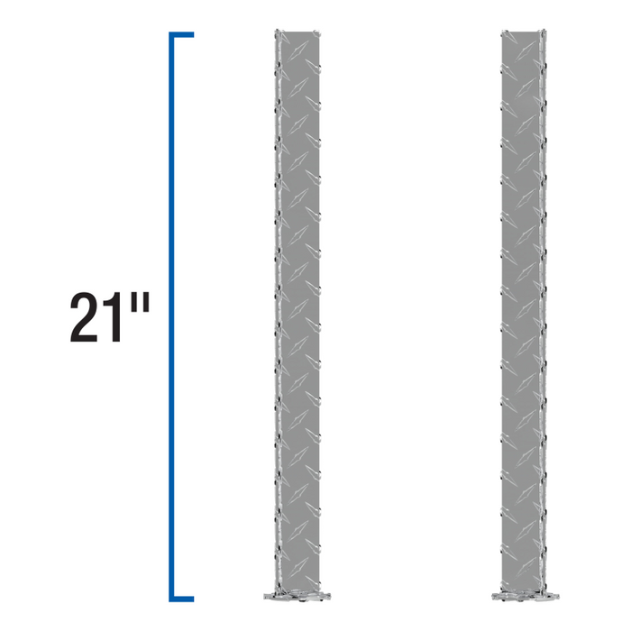 UWS Bright Aluminum Truck Side Tool Box Legs, 1 Pair Model SM-LEGS