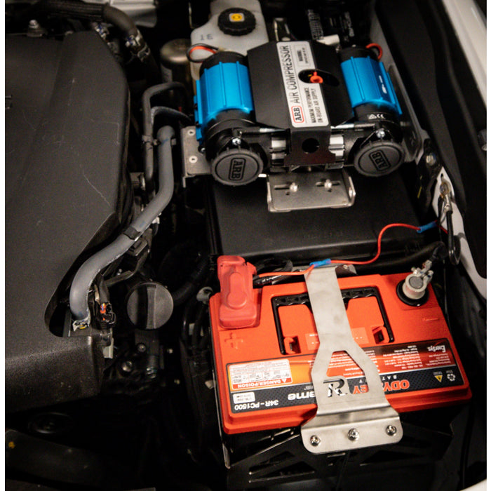 Rago Fabrication 2016-2023 3rd Gen Tacoma Air Compressor Mount Model R1519TTACARB-NB