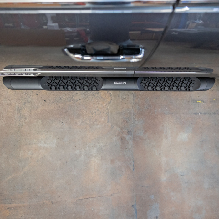 Go Rhino V-Series V3 Aluminum Step Nerf Bars with Mounting Brackets Kit Textured Black Model V3443974T