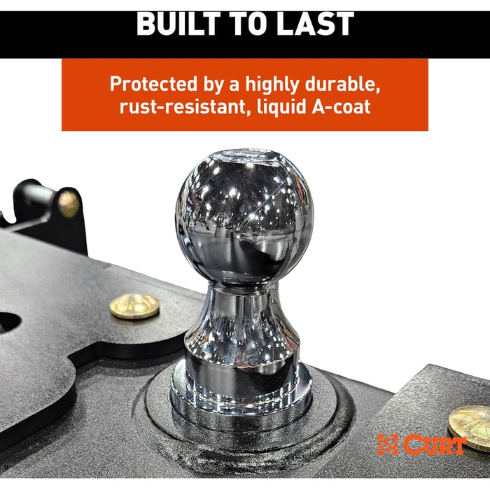 CURT PowerHaul Double Lock Gooseneck Hitch, Fits Select Ford F-250, F-350, F-450 Super Duty Model 60703