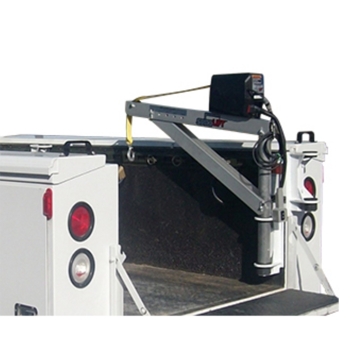 SpitzLift Service Body Double Corner 900 lb. 12V Pedestal Crane Package Model Option-3-SB