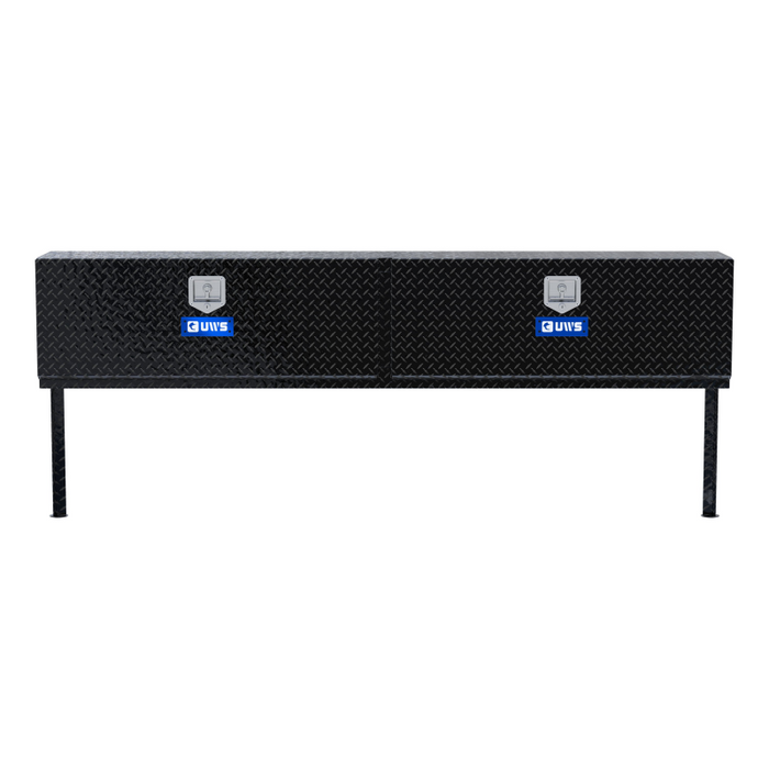 UWS Gloss Black Aluminum 90" Double-Door Topside Truck Tool Box Model TBTS-90-BLK