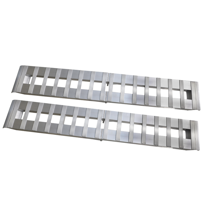 GEN-Y 1 Pair Heavy Duty 8 foot Foldable Aluminum Loading Ramp 15" x 96" 3K Capacity Per Ramp Model GH-102595