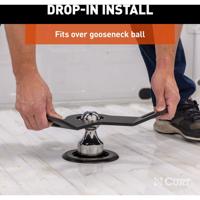 CURT CrossWing 5th Wheel Safety Chain Assembly with Gooseneck Anchor Plate Model 16614