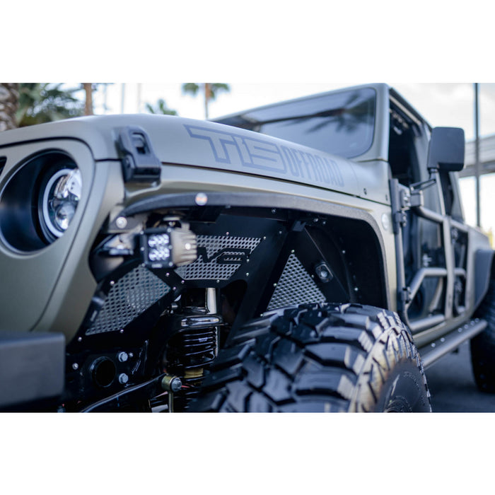 DV8 Offroad 2018-2018 Jeep Wrangler JL JLU Gladiator JT Front Inner Fenders Model INFEND-03FB
