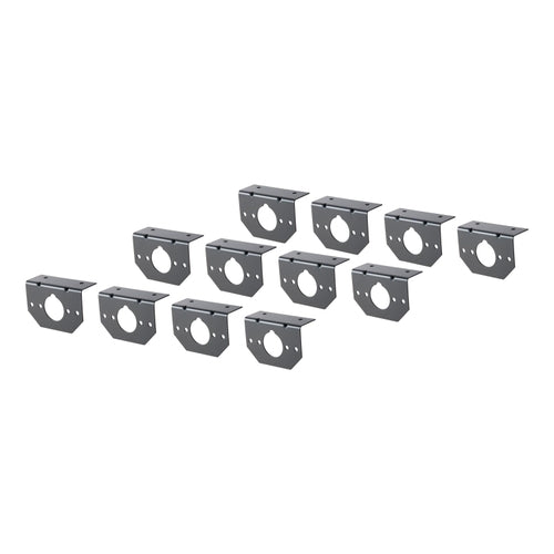 CURT Vehicle-Side Trailer Wiring Harness Mounting Brackets for 4-Way or 6-Way Round, 12-Pack Model 57207