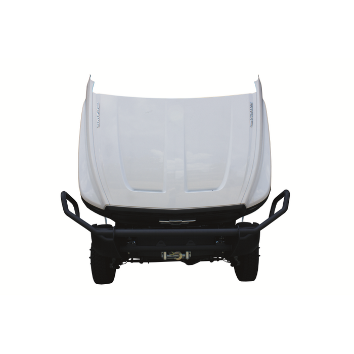 Go Industries Welded Winch Grille Guard w/Carrier - Black Model ET004