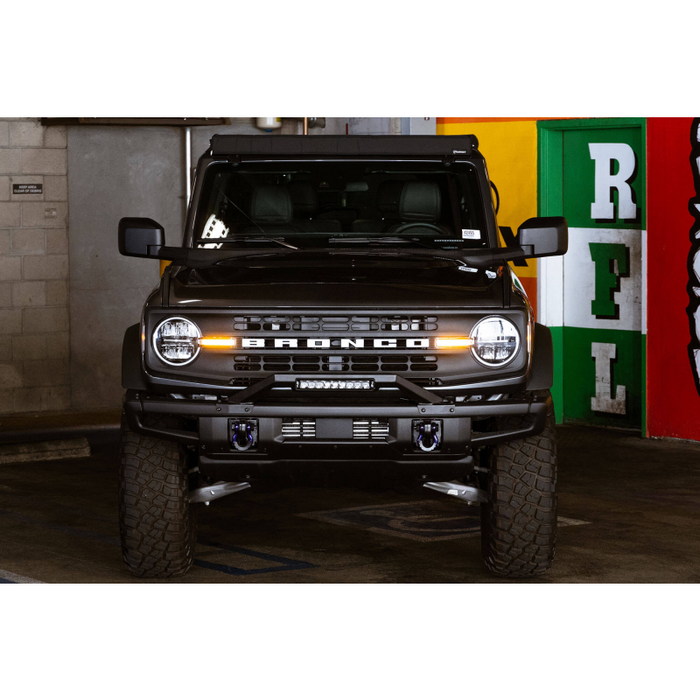 DV8 Offroad 2021-2025 Ford Bronco Factory Modular Front Bumper Bull Bar Model LBBR-04