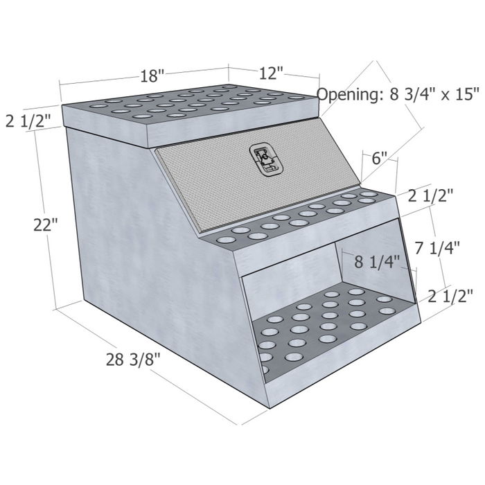 Brute 18" X 24.5" X 28" HD Step Box Model HSB18