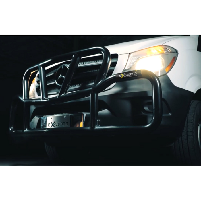 Ex-Guard Kit Extreme-Duty Medium-Height Coverage Black Grille Guard Kit w/ Mounting Bracket Model CV-19MSP-25B-CV-15MSP-BR10