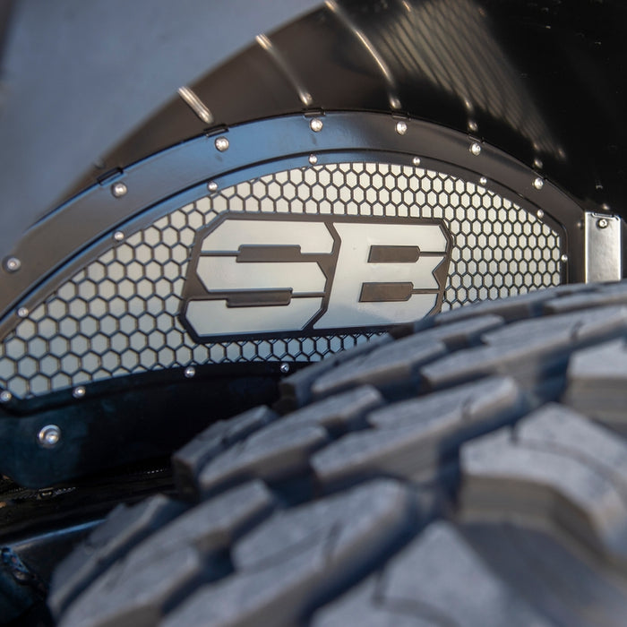 Smittybilt Rear Aluminum Inner Fender Liner Pair - Black (18+ JL/JLU) Model 77986