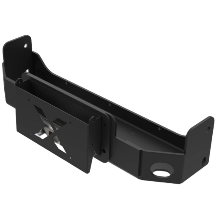 Ex-Guard Kit Extreme-Duty Full-Height Coverage Black Grille Guard Kit w/ Mounting Bracket and Winch Box with Recovery Point Model FX-50BG3-GM2320-MB-20FX-GM23-WB