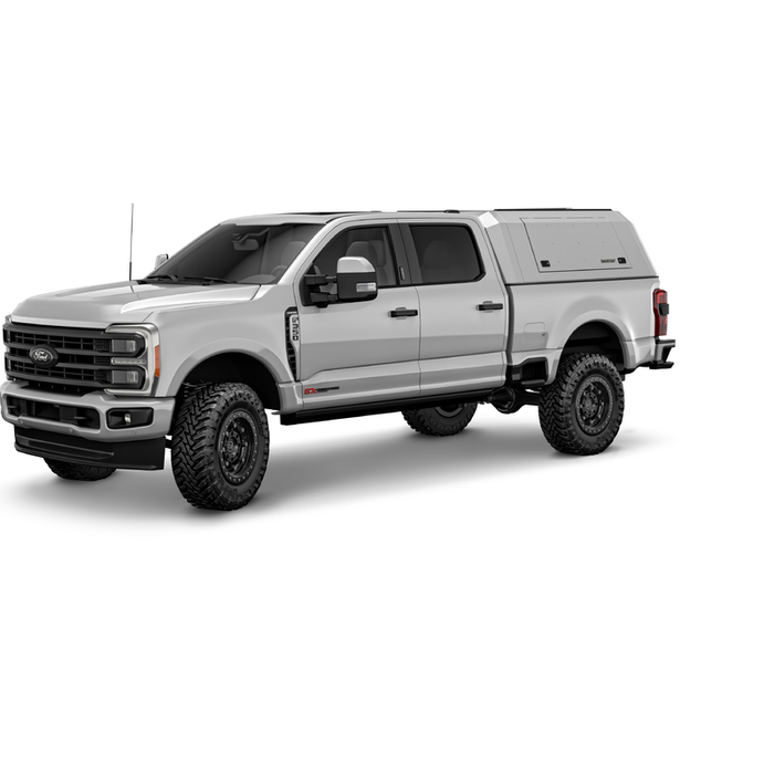 SmartCap OEM White Truck Bed Cap EDGE Commercial Series w/ Vertical Locks Model EC0336-WN
