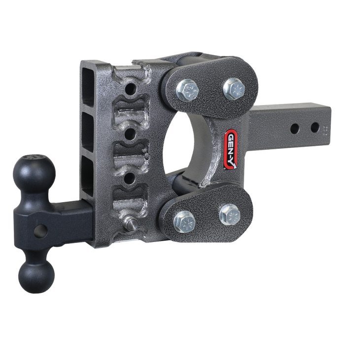 GEN-Y The BOSS TORSION-FLEX 2.5" Shank 5" Drop 1.1K TW 10K Hitch & GH-031 Dual-Ball Model GH-2314