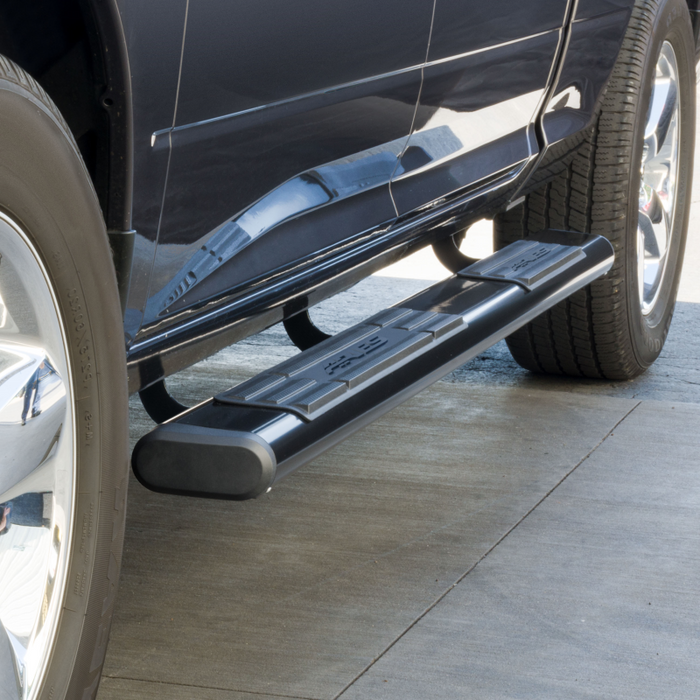 ARIES 6" x 85" Black Aluminum Oval Step Nerf Bars Model 4445044