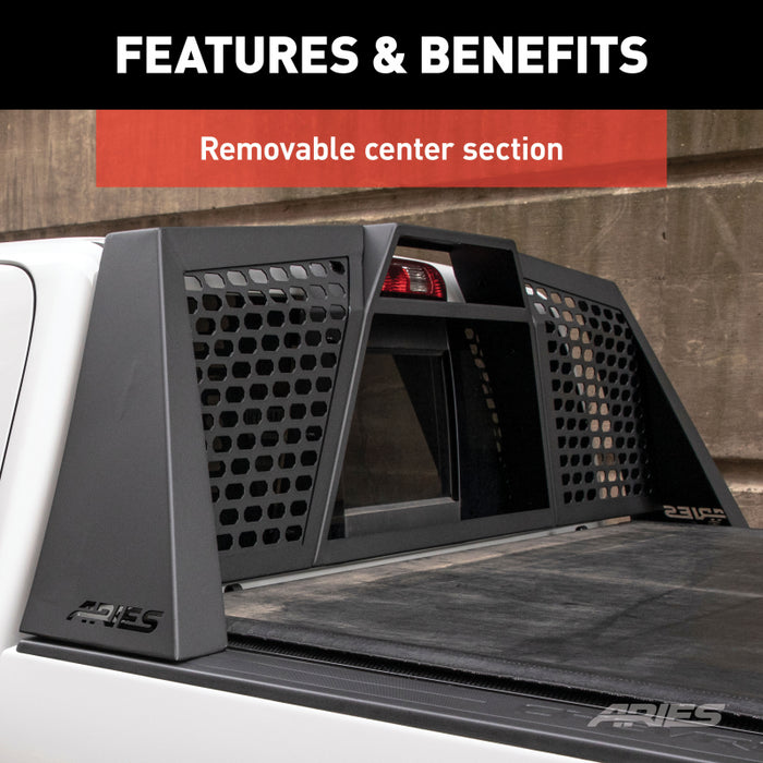 ARIES Switchback Black Aluminum Headache Rack, Select Toyota Tundra Model 1110115