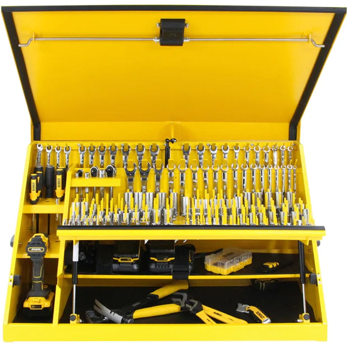 Montezuma 36 x 17 In. Steel Triangle® Toolbox Yellow Top Mount Toolbox DXTB36YY