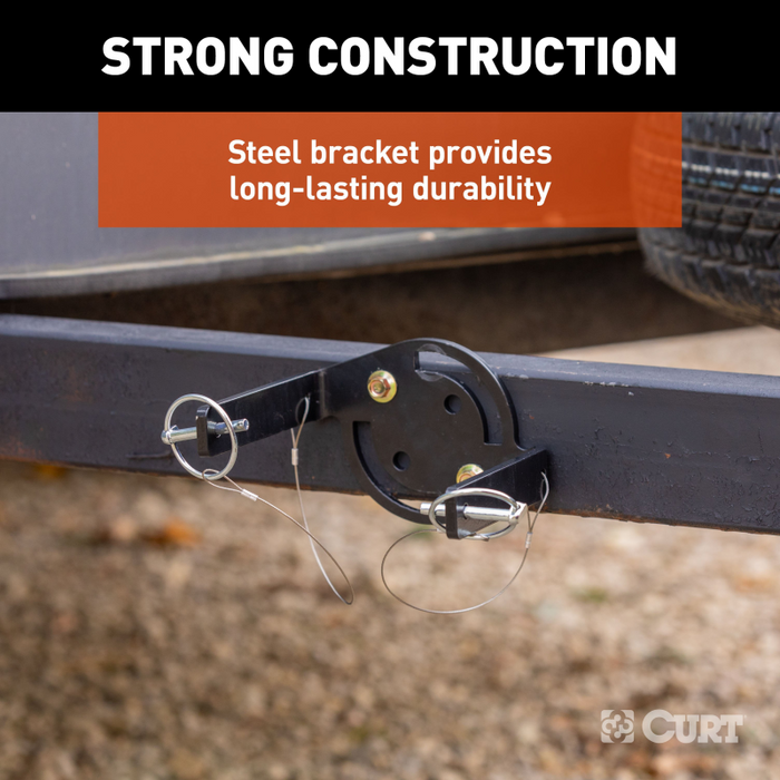 CURT HD Wheel Chocks 2-Pack with Mounting Bracket Model 22802
