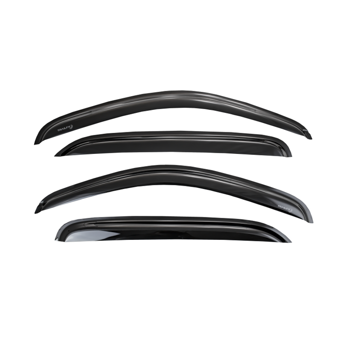 TrailFX Side Window Deflector Tape-On Smoke Acrylic Set of 4 Model 4242H