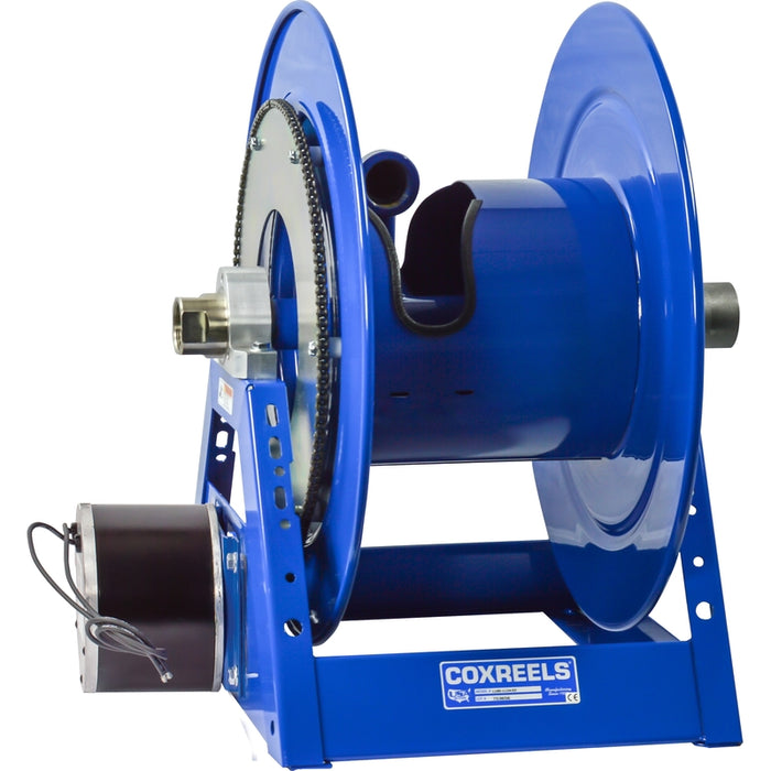 Coxreels 1185 Series 12V DC 1/3HP Motorized Hose Reel 1-1/2 in. x 100 ft. - No Hose 1500 PSI Model 1185-2024-E
