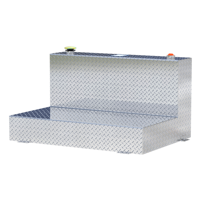 UWS Bright Aluminum 85-Gallon L-Shaped Aluminum Transfer Tank Model TT-85-L-T-P
