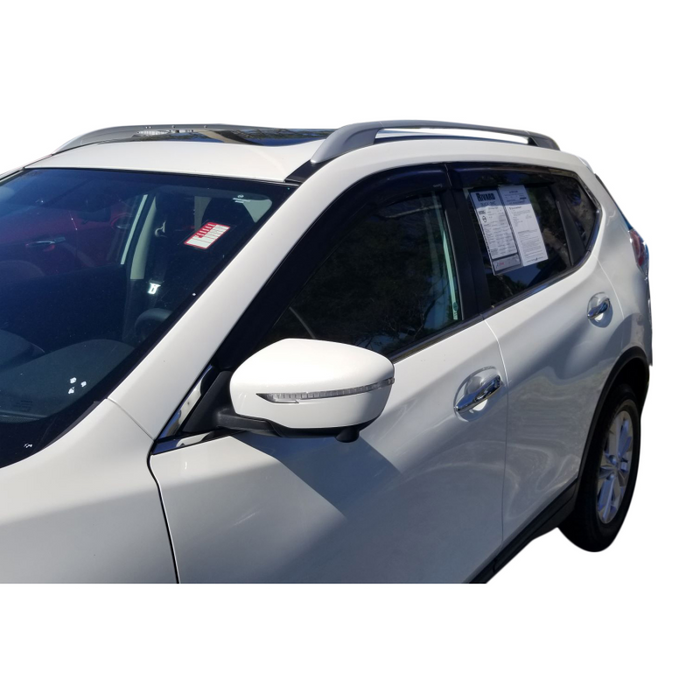 TrailFX Low Profile Side Window Deflector Tape-On Smoke Acrylic Set of 4 Model 4827H