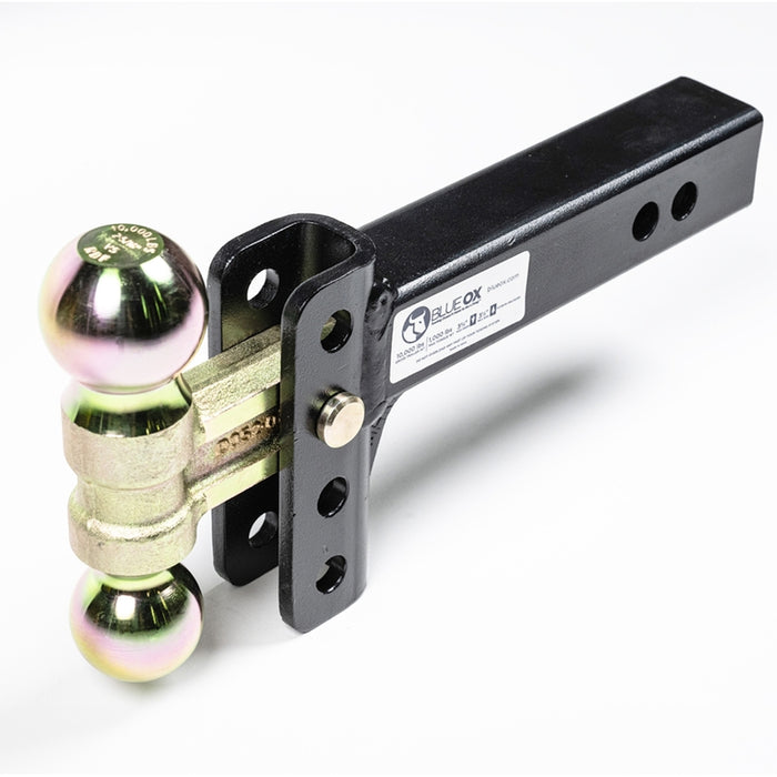 Blue Ox ADJ. BALL MOUNT,2" RCVR,3-3/4" DROP/RISE,2" & 2-5/16" BALL,10K Model BXH10131
