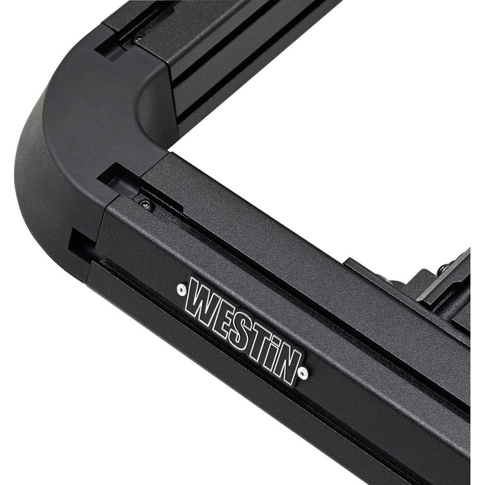 Westin EXP Roof Rack 45" W X 55" L For Mid Size EXP Truck Cap Powder Coated Textured Black Aluminum Model 15-00145