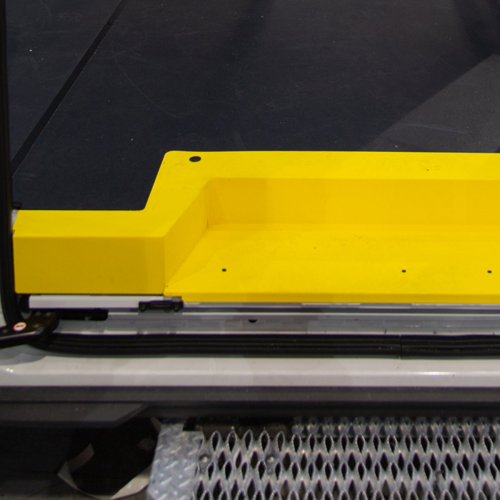 LEGEND Steel Floor THigh Roofeshold Set With Full Lower Step Ford Transit (all WB lengths) Cargo Van Dual Side Doors - Yellow, Ford Transit Model U709-151-1018.2