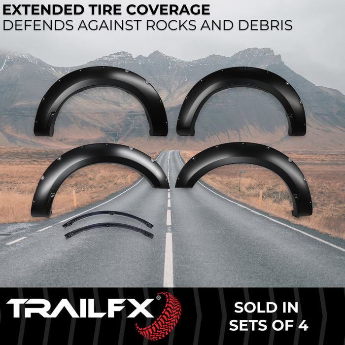 TrailFX Fender Flare Pocket Style Flare Smooth Set Of 4 Model TFF3007S
