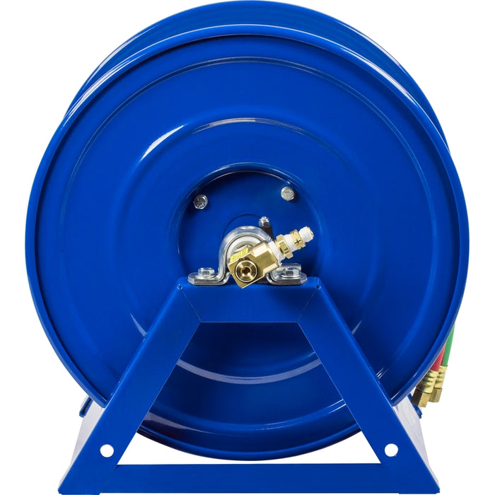 Coxreels 1275W Series Bevel Geared Hand Crank Welding Dual Hose Reel 3/8 in. x 150 ft. oxy-acet - Hose Included Model 1275W-3-150-C