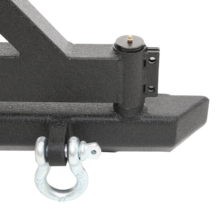 Smittybilt SRC Classic Rear Bumper W/ D-Rings, Hitch & Tire Carrier - Model 76651D