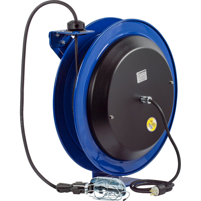 Coxreels EZ-PC Series Safety System Spring Driven Cord Reel 16 AWG x 100 ft. Incandescent Cage Light - 600V 25 Amp - Cord Included Model EZ-PC24-0016-E