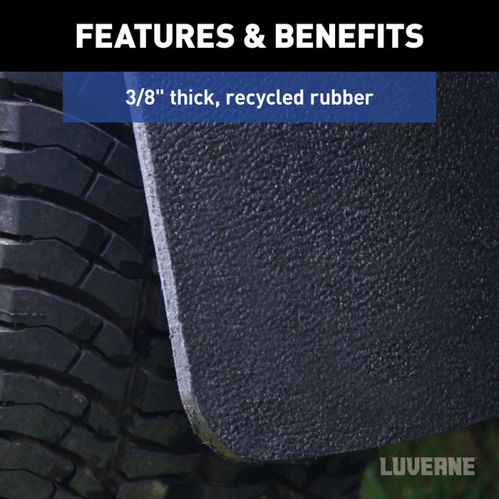 Luverne Universal Front or Rear 14" x 23" Textured Rubber Mud Guards (2 Flaps) Model 251014