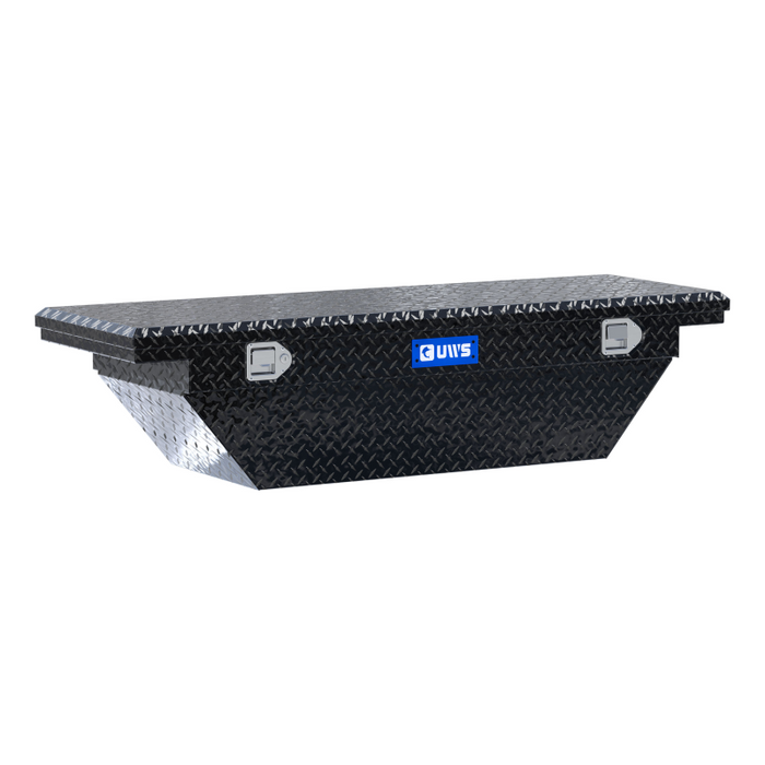 UWS 60" Angled Truck Tool  Box - Low Profile Model TBS-60-A-LP-BLK