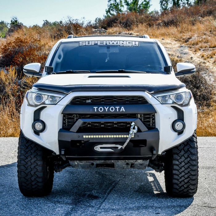 Westin Pro-Series Winch Mount Front Bumper With Angular Bull Bar Textured Black Model 58-411155ABK