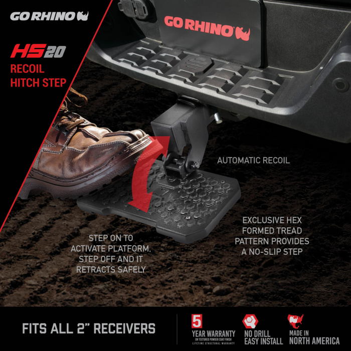 Go Rhino HS-20 Recoil Hitch Step Model HS2012T