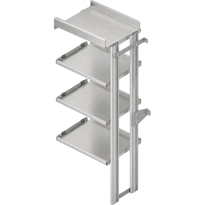 Hackney Expansion Shelving Module with Pipe Top and 3 Shelves - 18D x 23W x 60.5H Model 1823PX