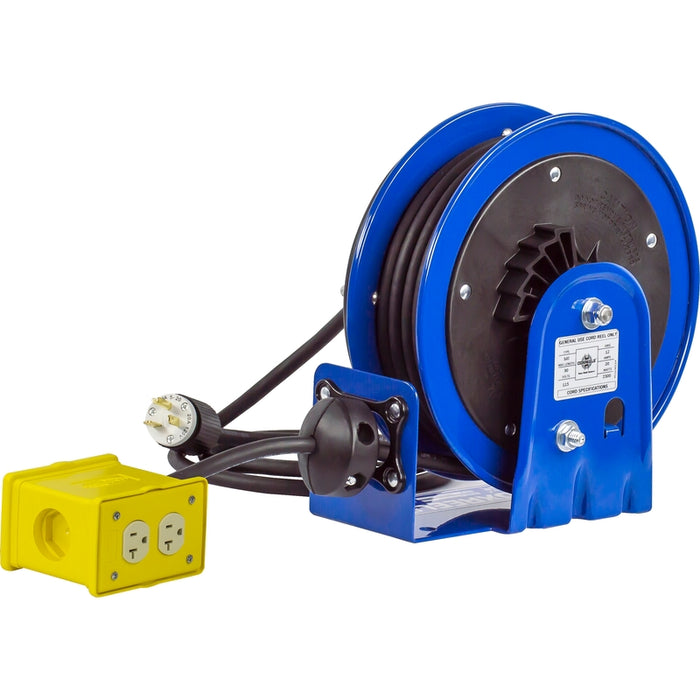 Coxreels PC10 Series Compact Spring Driven Cord Reel Quad Receptacle 12 GA x 30 ft. - Cord Included Model PC10-3012-B